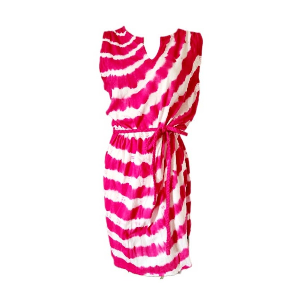 Pink & White Tie-dye Tie Dress Size M
